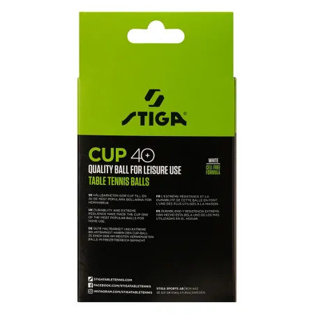 Мяч для наст. тенниса Stiga Cup ABS, 1110-2510-12, диам.40+мм, пластик, упак. 12 шт, белый за 1&nbsp;774.80 ₽ купить в Оренбурге