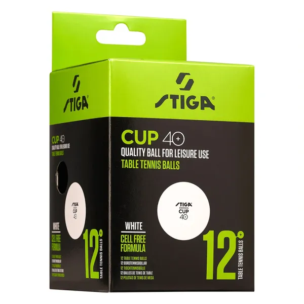Мяч для наст. тенниса Stiga Cup ABS, 1110-2510-12, диам.40+мм, пластик, упак. 12 шт, белый за 1&nbsp;774.80 ₽ в Оренбурге