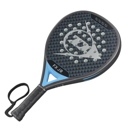 Ракетка для падела Dunlop FX Jr, 10370738, для юниоров, гибрид, графит, черно-голубой за 11&nbsp;019.40 ₽ купить в Оренбурге