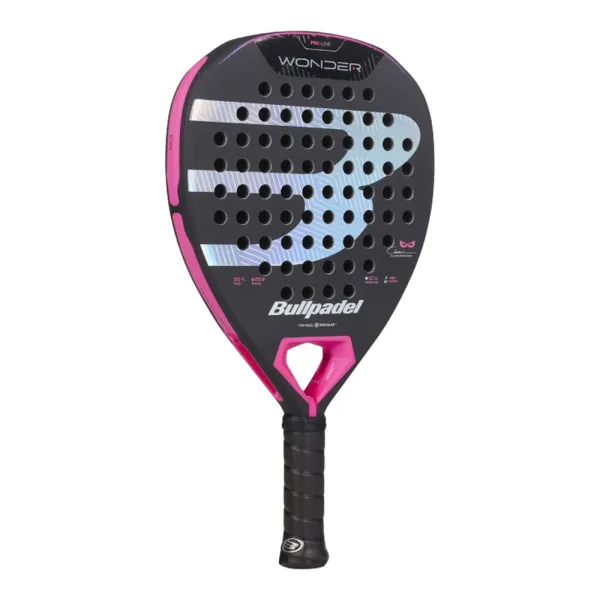 Ракетка для падела BULLPADEL Wonder 27, 497250, для продв.игроков, стекловолокно, карбон, черно-роз за 42&nbsp;969.20 ₽ в Оренбурге