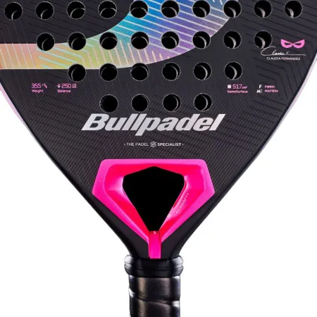 Ракетка для падела BULLPADEL Wonder 27, 497250, для продв.игроков, стекловолокно, карбон, черно-роз за 42&nbsp;969.20 ₽ купить в Оренбурге