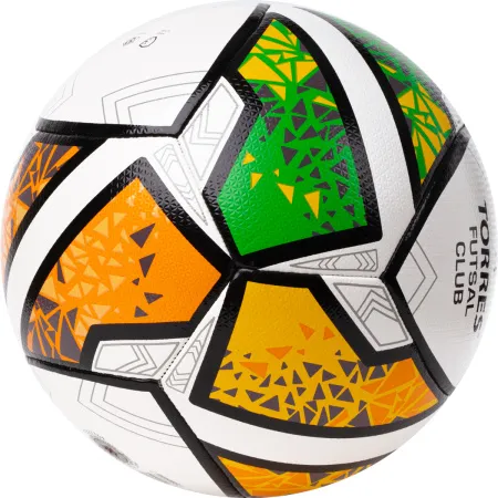 Мяч футзал. TORRES Futsal Club, FS323764, р.4, 10 пан. ПУ, 4 под. сл, гибрид. сш. бело-зел-оранж за 2&nbsp;264.40 ₽ купить в Оренбурге