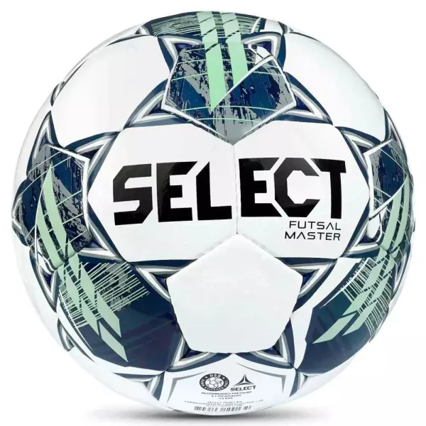 Мяч футзал. SELECT Futsal Master Shiny V22, 1043460004, р.4, Basic,32п, гл.ПУ, руч.сш,бел-син-зел за 7&nbsp;539.50 ₽ в Оренбурге