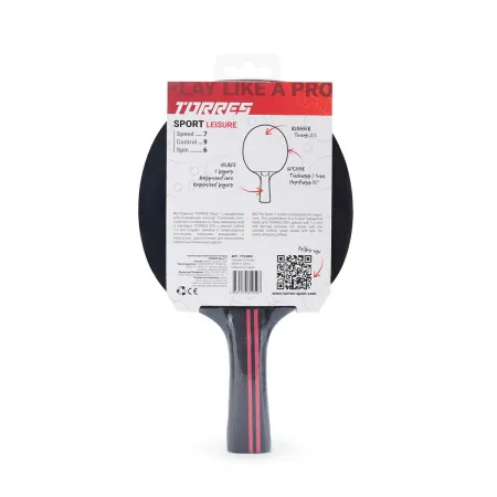 Ракетка для н/т TORRES Sport 1*, TT23005 для любителей, накладка 1,5 мм, конич. ручка за 991.10 ₽ купить в Оренбурге