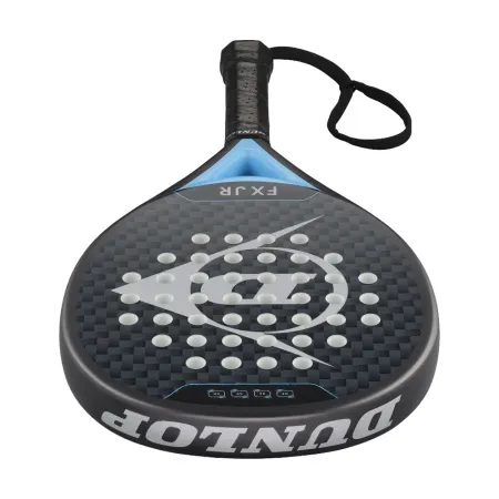 Ракетка для падела Dunlop FX Jr, 10370738, для юниоров, гибрид, графит, черно-голубой за 11&nbsp;019.40 ₽ купить в Оренбурге