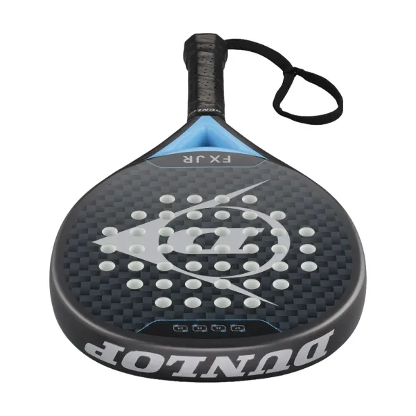 Ракетка для падела Dunlop FX Jr, 10370738, для юниоров, гибрид, графит, черно-голубой за 11&nbsp;019.40 ₽ в Оренбурге