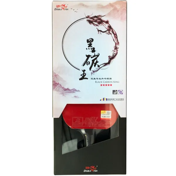 Ракетка для н/т DOUBLE FISH Black Carbon King Racket 5*****, для професс.,ITTF Appr.,накл.2,1,мм за 6&nbsp;434.50 ₽ в Оренбурге