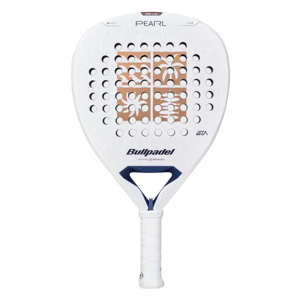 Ракетка для падела BULLPADEL Pearl 27, 497249, для проф-в, стекловолокно,карбон, бело-золотистый за 44&nbsp;319 ₽ в Оренбурге