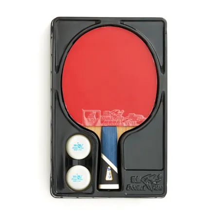Ракетка для н/т DOUBLE FISH 5A+C, для продвин, ITTF Appr, накл. 2,1 мм, конич. ручка+ 2 мяча V40+мм за 2&nbsp;779.50 ₽ купить в Оренбурге
